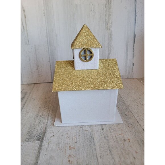 Glitter golden light up Church Xmas home decor figure religious - Picture 7 of 7